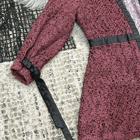 Deborah‎ Lyons Women's Burgundy Grace Tweed Jacket Size US 16 Retail $950 - Picture 4 of 11